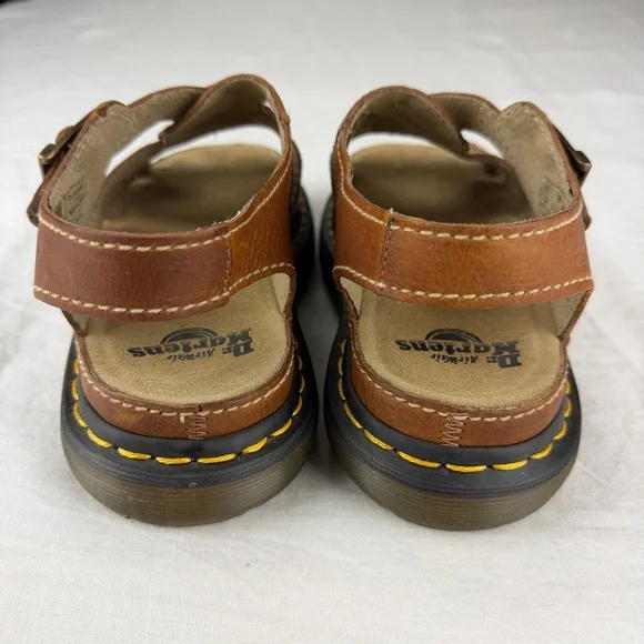 Dr Martens Vintage Y2K Chunky Sandals Women 11Brown Leather Slingback 5A85 EU 43 - Picture 9 of 16